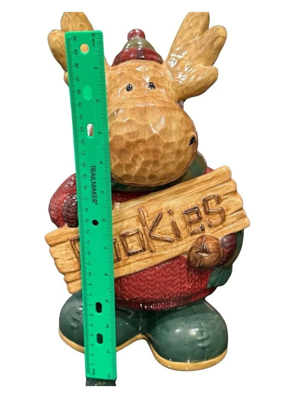 St. Nicholas Square Heartland Ceramic Moose Cookie Jar Christmas Holiday